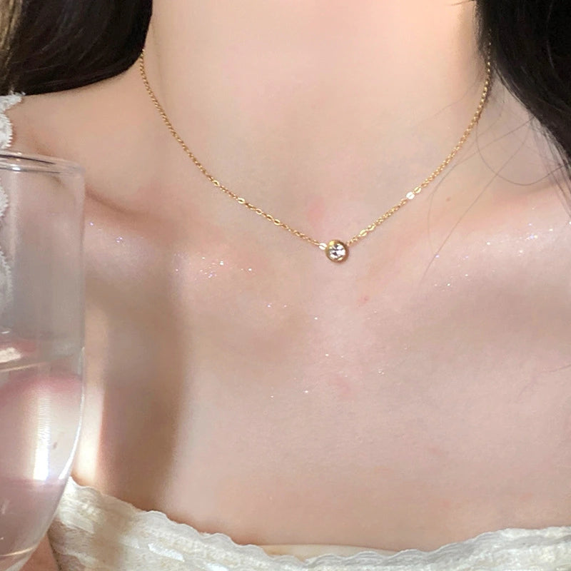 Gold Zircon Pendant