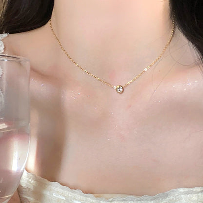 Gold Zircon Pendant