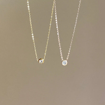 Gold Zircon Pendant